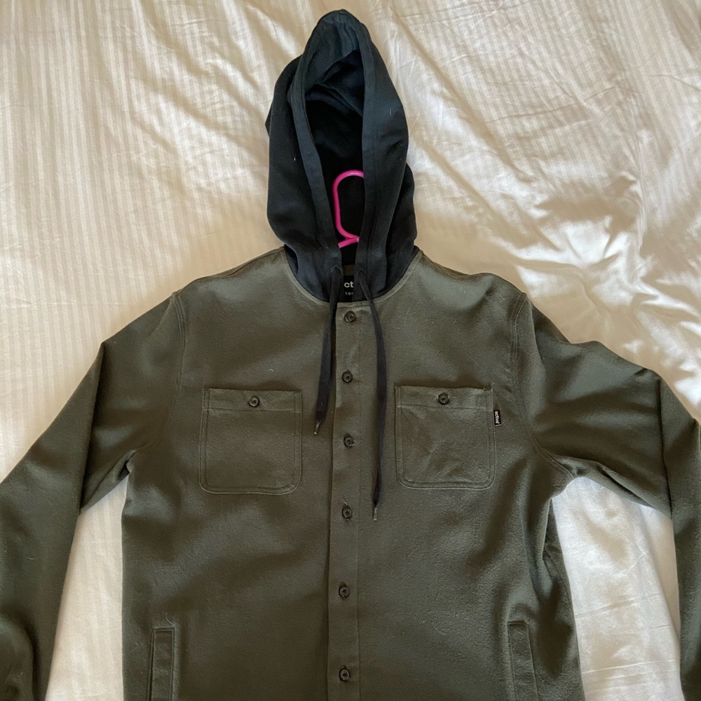 Active Hooded Button Up - Picture 2 of 4